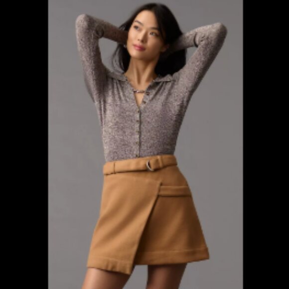 Brand New Maeve Belted Wrap Mini Skirt - Picture 4 of 8